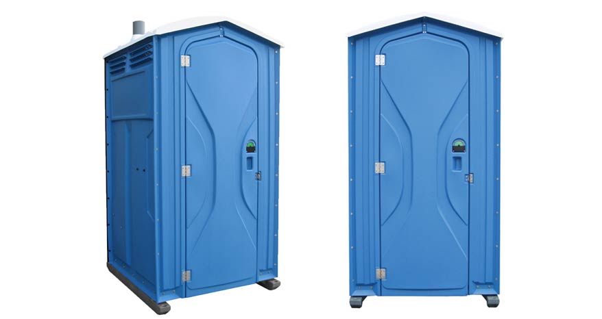 Long-term porta potty units on site in Cumberland, Maryland